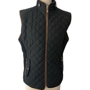 Special One Black Fur lines Zipper Puffer Vest XL Large